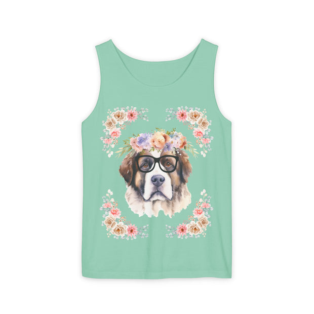 Geeky Goddess Saint Bernard Unisex Tank Top