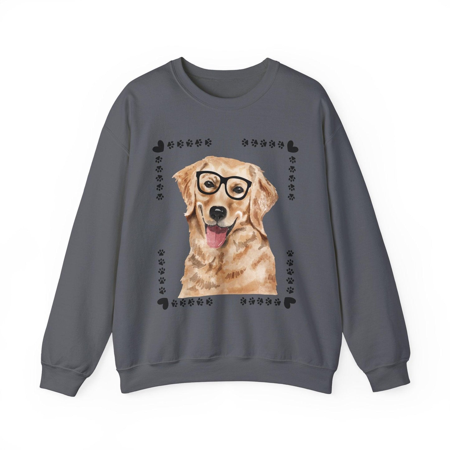 Geeky Good Golden Retriever Unisex Crewneck Sweatshirt