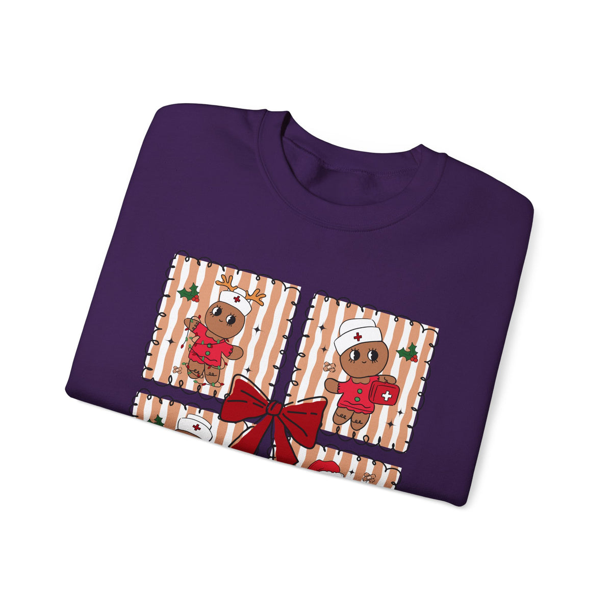 Gingerbread Christmas Sweatshirt, Cute Gingerbread Crewneck, Christmas Bow Sweatshirt, Gingerbread Man Shirt, Funny Holiday Sweater, Christmas Gift