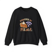 Powered by Pie and Wi-Fi Crewneck Sweatshirt, Cozy Sweatshirt Gift, Funny Thanksgiving Apparel, Comfy Fall Wear, Unisex Sweater