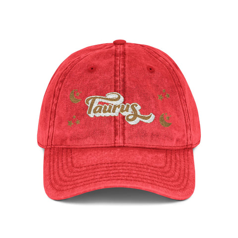 'Taurus' Vintage Embroidered Cap