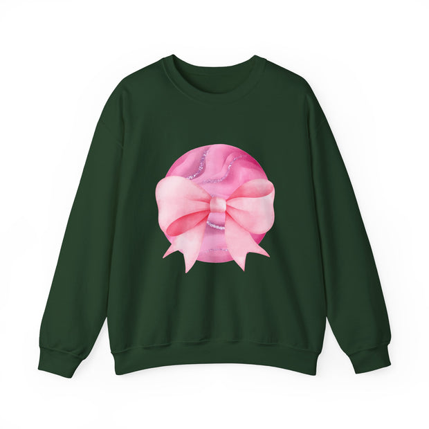 Pink Planet Wrapped In A Bow Unisex Crewneck Sweatshirt