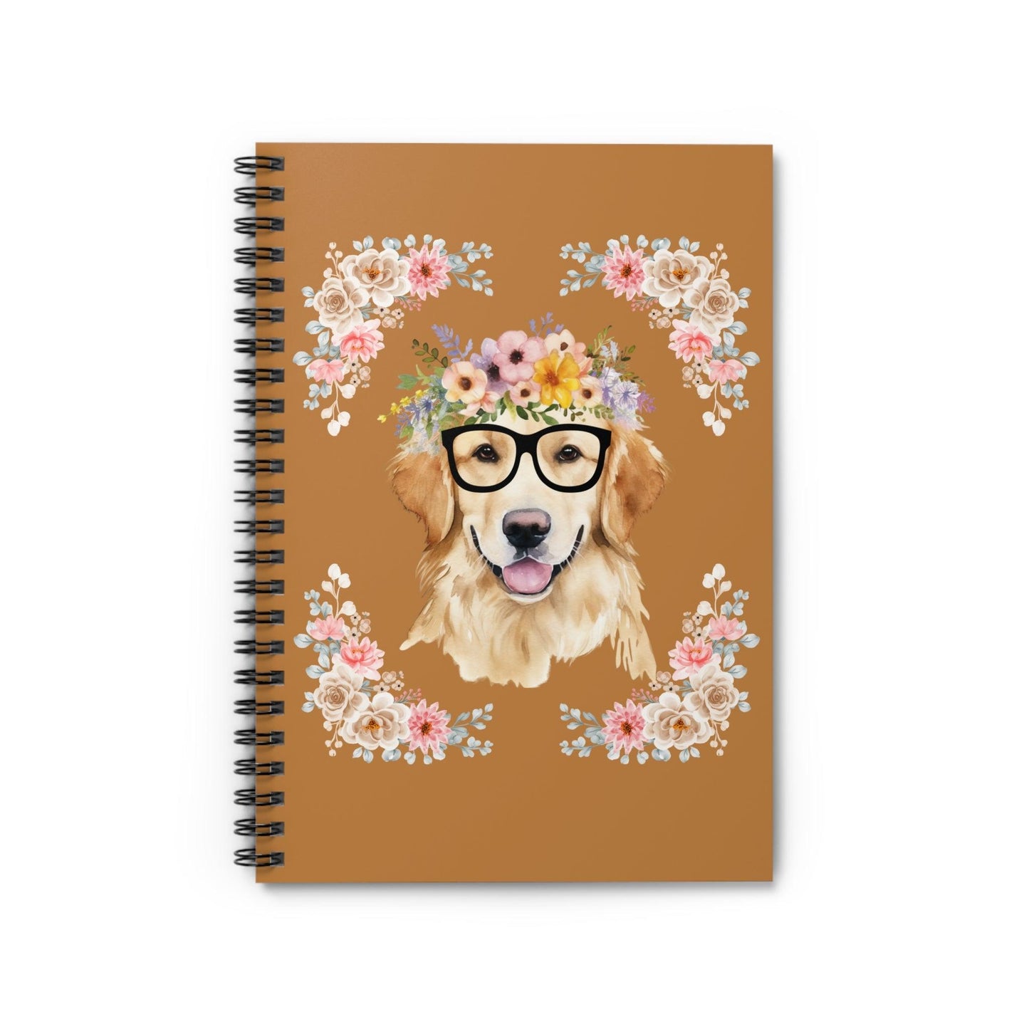 Geeky Goddess Golden Retriever Spiral Notebook