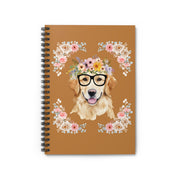 Geeky Goddess Golden Retriever Spiral Notebook