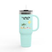 'Leveling Up My Tan' Insulated Travel Mug, 40oz