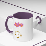 'Libra' Zodiac Accent Coffee Mug