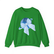 Blue Saturn Wrapped In A Blue Bow Unisex Crewneck Sweatshirt