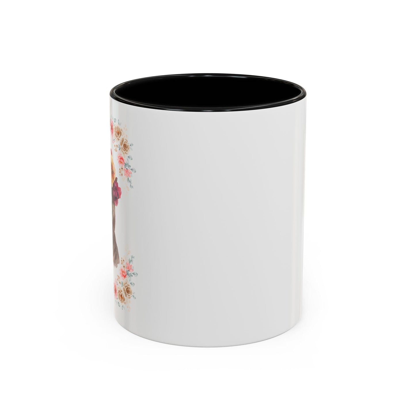 Geeky Goddess Dark Gray Cat Accent Coffee Mug