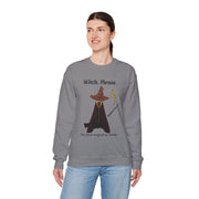 'Witch, Please. Too Much Magical To Handle' Wizard Unisex Crewneck Sweatshirt