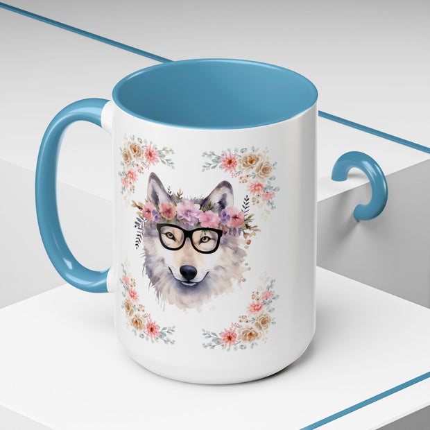 Geeky Goddess Wolf Accent Coffee Mug