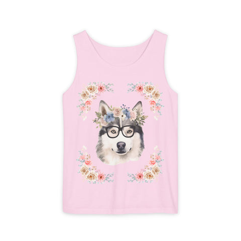Geeky Goddess Siberian Husky Unisex Tank Top