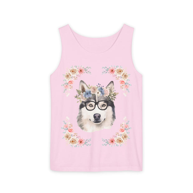 Geeky Goddess Siberian Husky Unisex Tank Top