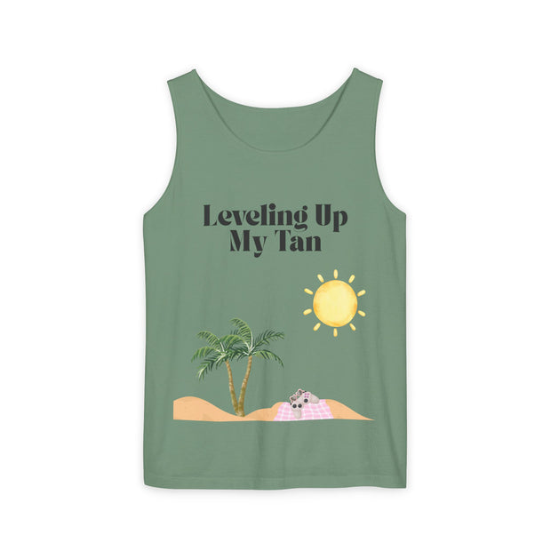'Leveling Up My Tan' Unisex Tank Top