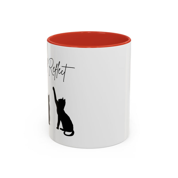 'Paws and Reflect' Cats Accent Coffee Mug