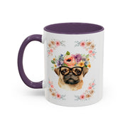 Geeky Goddess Pug Accent Coffee Mug