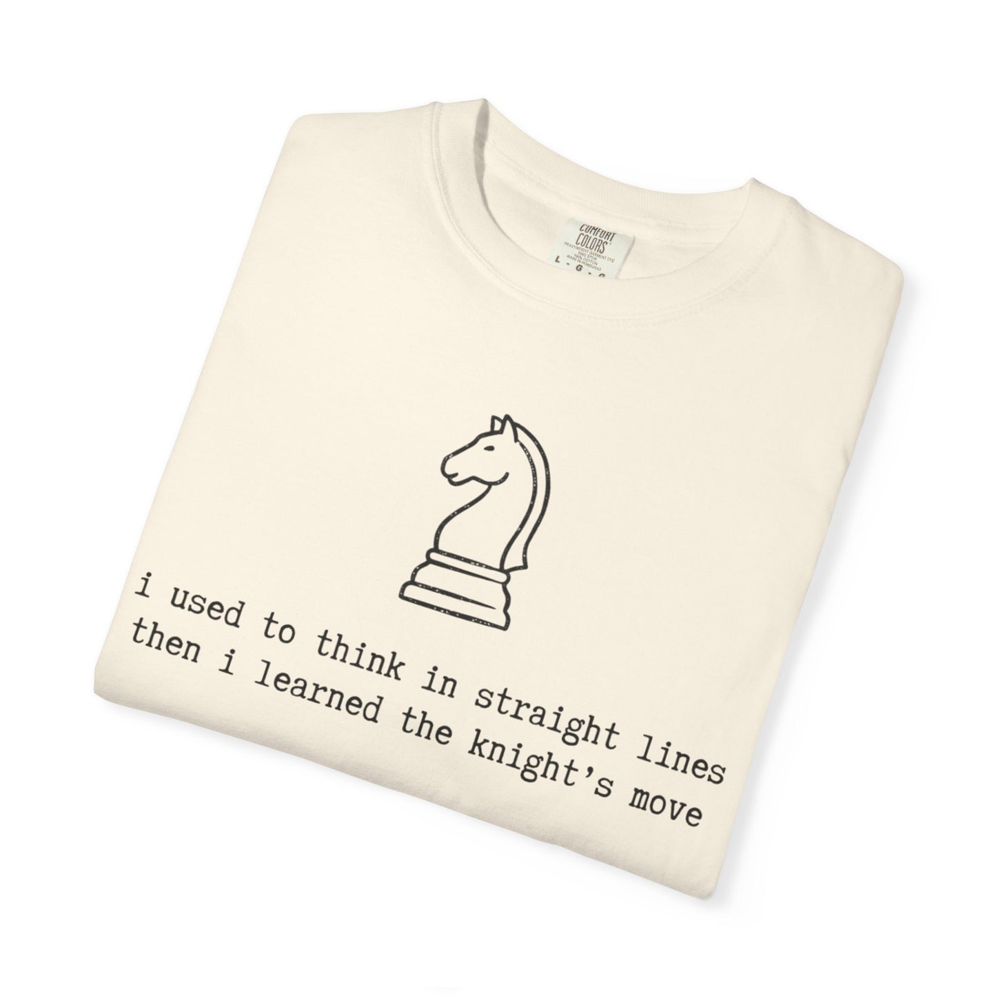 Knight's Move Chess Knight Illustration T-Shirt, Minimalist Chess Quote Tee, Funny Chess Player Shirt, Strategy Game Gift, Chess Lover Tee
