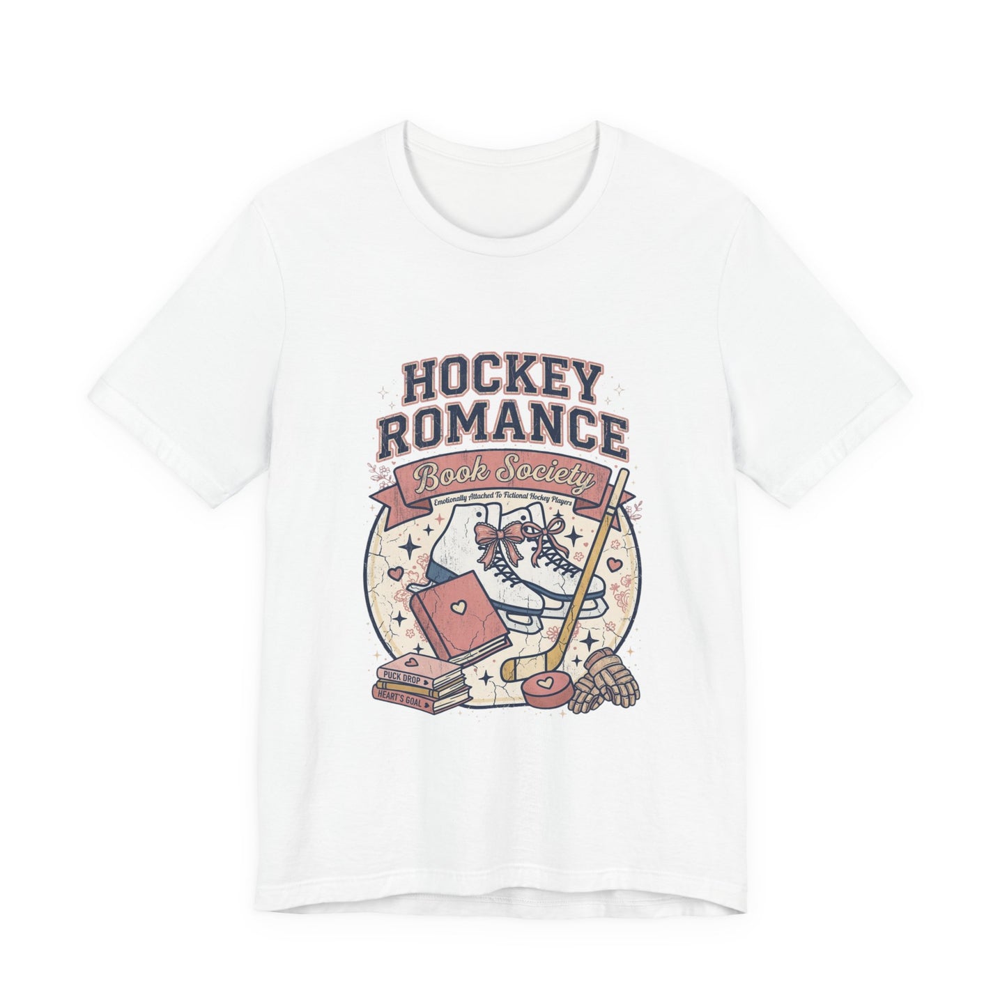Hockey Romance T Shirt, Booktok Romance Reader Tee, Cozy Hockey Book Girly Shirt, Romance Book Lover Gift