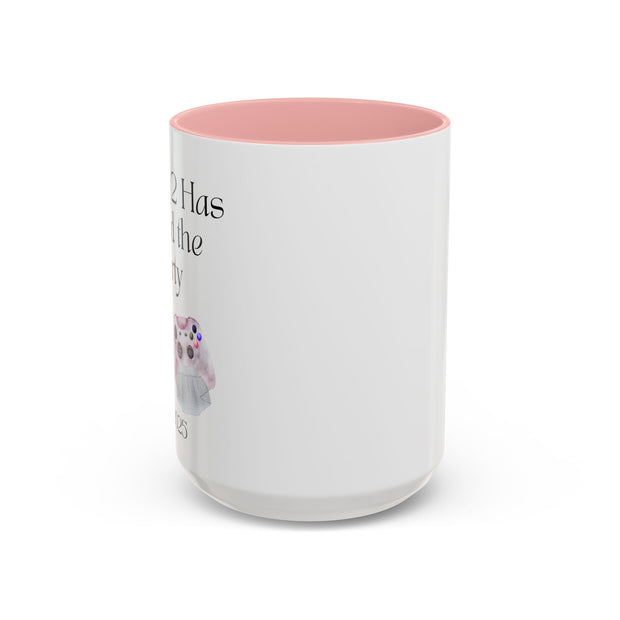 'Player 2 Has Joined The Party' 'Est. 2025' Accent Coffee Mug