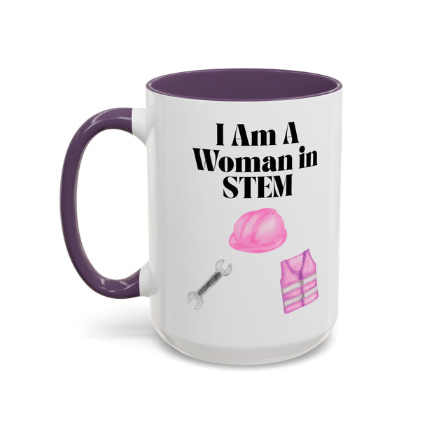 'I Am A Woman In STEM' Engineer Accent Coffee Mug