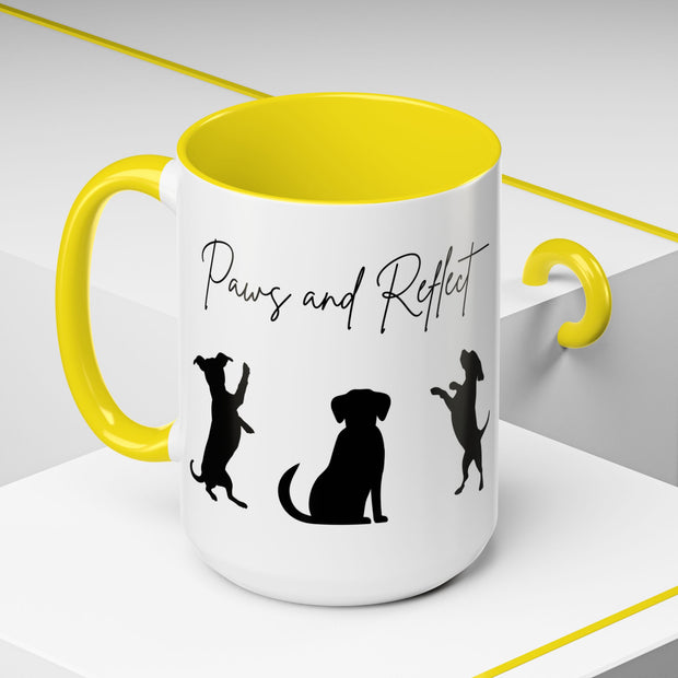 'Paws and Reflect' Dogs Accent Coffee Mug