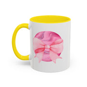 Pink Planet Wrapped In A Bow Accent Coffee Mug
