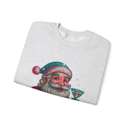 Retro Santa Holding Martini Sweatshirt | Vintage Christmas Crewneck