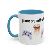 'Game On, Coffee First' Accent Coffee Mug