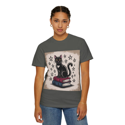 Cat and Book Lover's T-Shirt,
