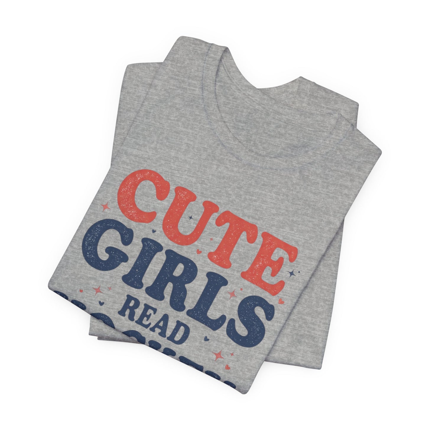 Cute Girls Read Hockey Romance Shirt, Hockey Romance Booktok Tee, Sports Romance Reader Graphic T-Shirt