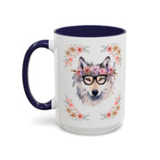 Geeky Goddess Wolf Accent Coffee Mug