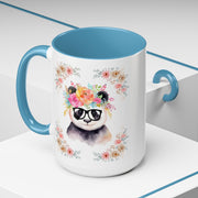 Geeky Goddess Panda Accent Coffee Mug