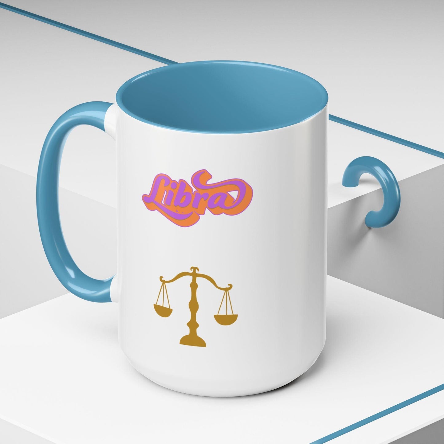 'Libra' Zodiac Accent Coffee Mug