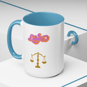 'Libra' Zodiac Accent Coffee Mug