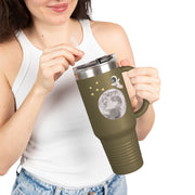 Astronaut Flying To The Moon Insulated Travel Mug, 40oz
