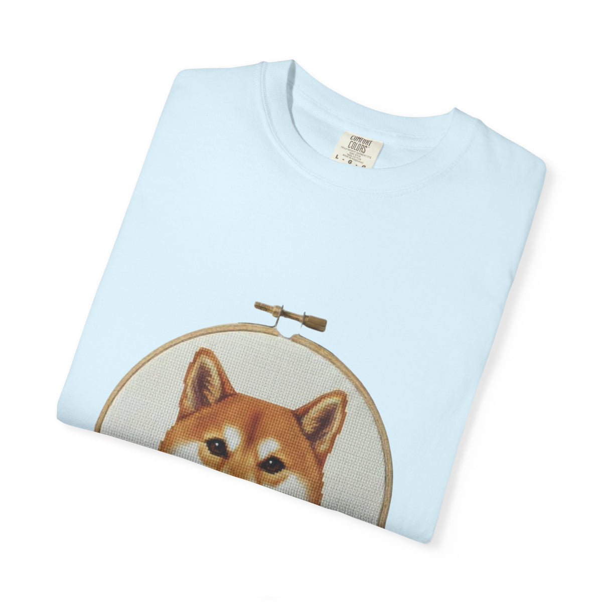 Shiba Inu Sweatshirt, Shiba Mom Gift, Vintage Cross Stitch Dog, Embroidered Floral Crewneck