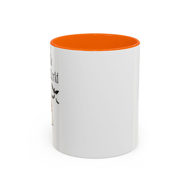'You and Me Against The World' Accent Coffee Mug