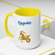 'Capricorn' Zodiac Accent Coffee Mug