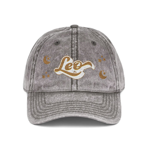 'Leo' Vintage Embroidered Cap