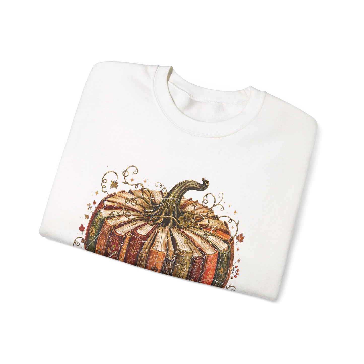 Autumn Patchwork Pumpkin crewneck sweatshirt | Fall Pumpkin Illustration