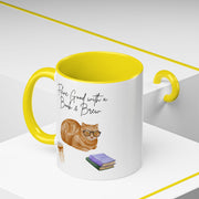 'Feline Good With A Book & Brew' Accent Coffee Mug