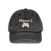 'Player 2' Vintage Embroidered Cap