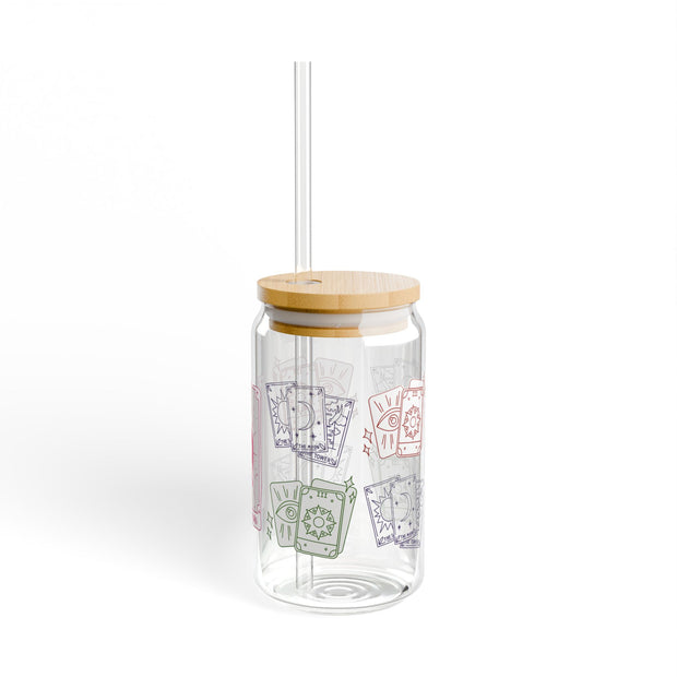 'The Lovers' Tarot Card Sipper Glass