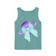 Purple Saturn Wrapped In Bow Unisex Tank Top