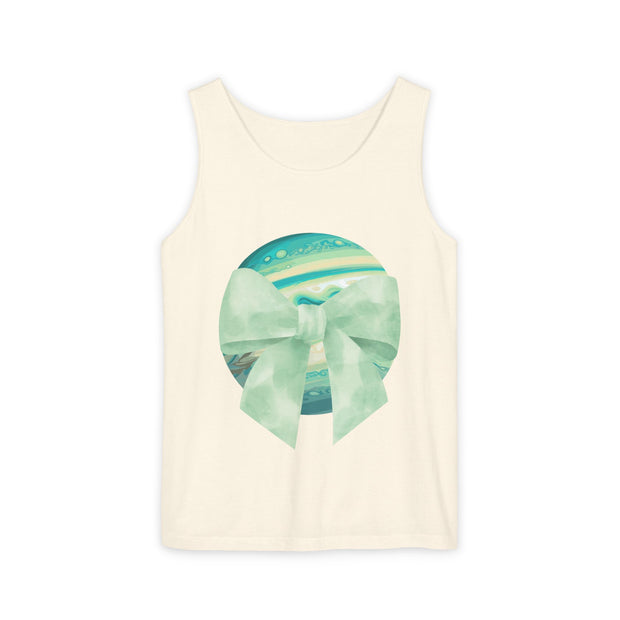 Green Planet Wrapped In Bow Unisex Tank Top