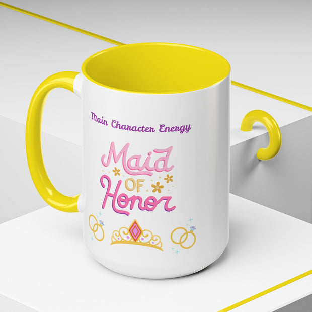 'Main Character Energy: Maid of Honor' Accent Coffee Mug