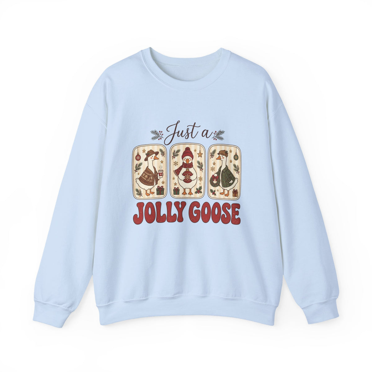 Just a Jolly Goose sweatshirt | Retro folk art goose design