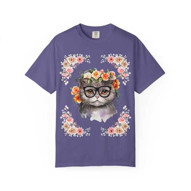 Geeky Goddess Gray Cat Unisex T-Shirt