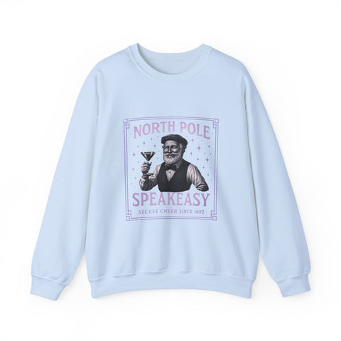 North Pole Speakeasy Crewneck Sweatshirt | Cozy Holiday Gift | Winter Wear | Christmas Sweatshirt | Unisex Comfy Apparel