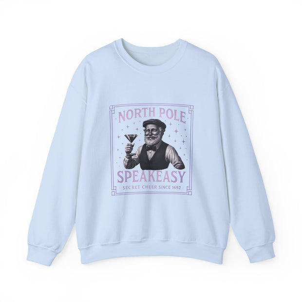 North Pole Speakeasy Crewneck Sweatshirt | Cozy Holiday Gift | Winter Wear | Christmas Sweatshirt | Unisex Comfy Apparel