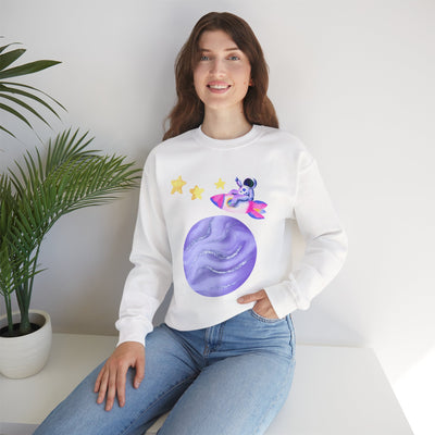 Astronaut Taking Off In Space Unisex Crewneck Sweatshirt